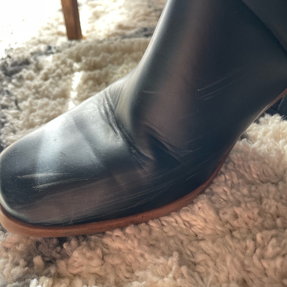 Time and Tru Black Block Heel Ankle Boots - Picture 5 of 7